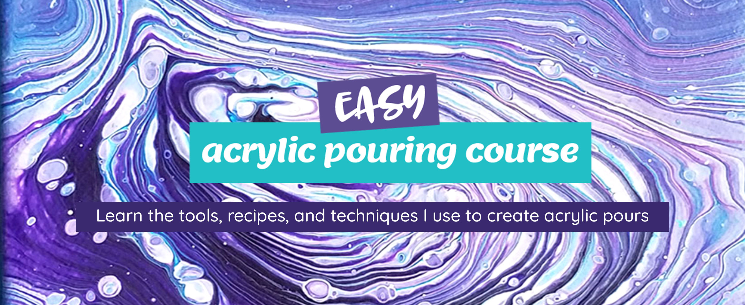 easy acrylic pouring course for beginners